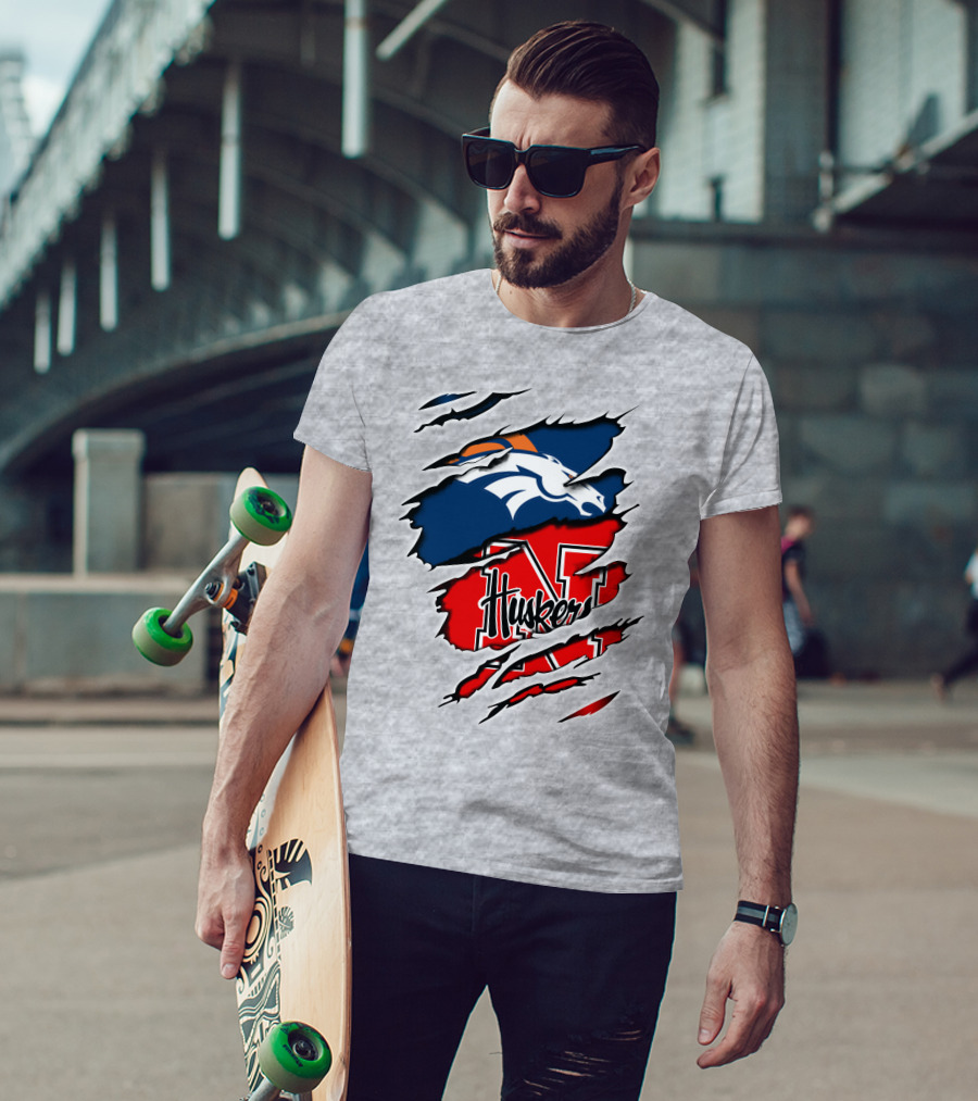 Broncos Huskers Broncos Huskers T-Shirt