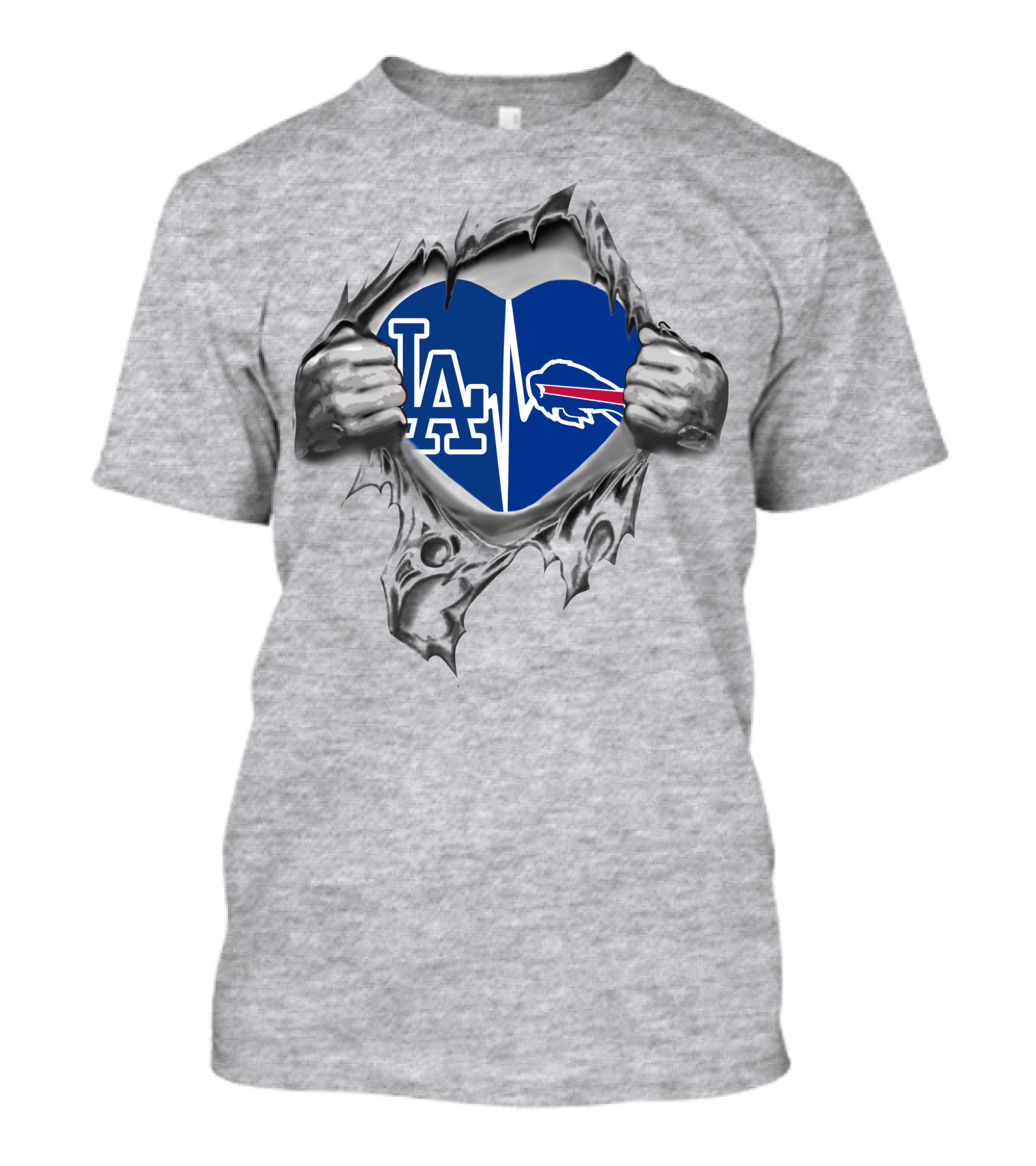 Bills Dodgers LA Heartbeat T-Shirt