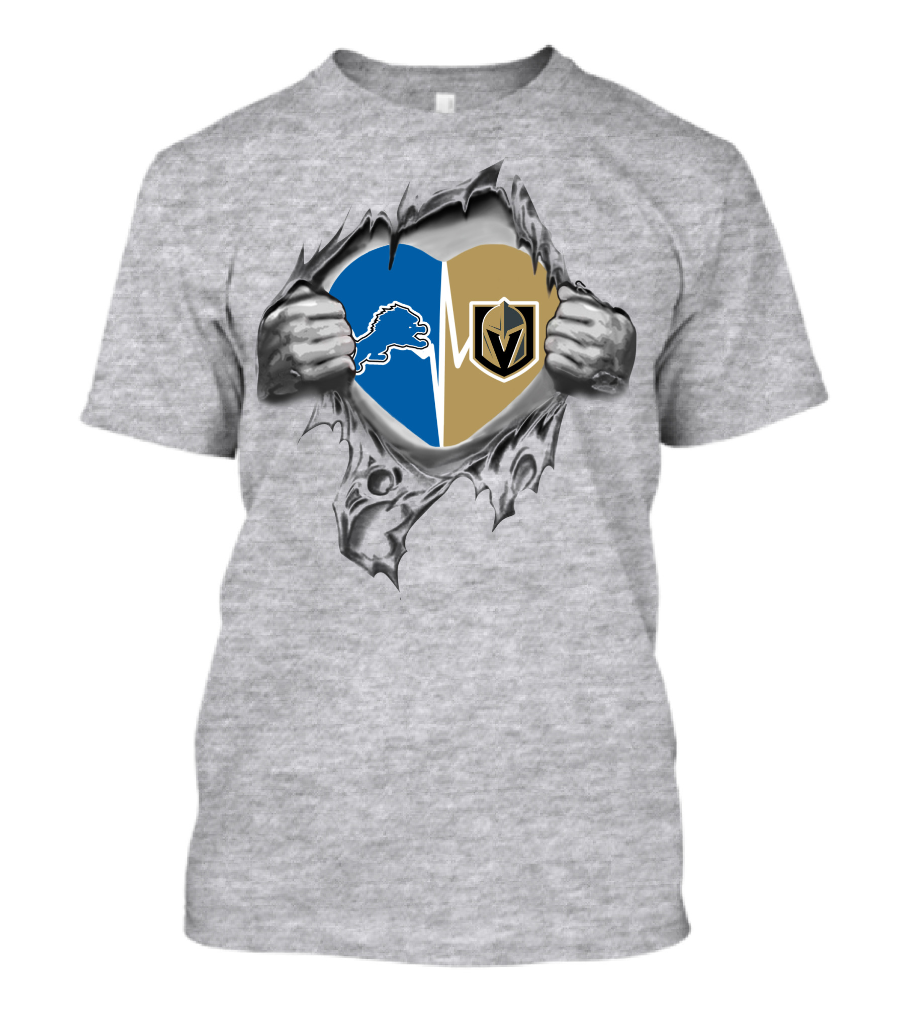 Golden Knights Lions Heartbeat Emotion T-Shirt