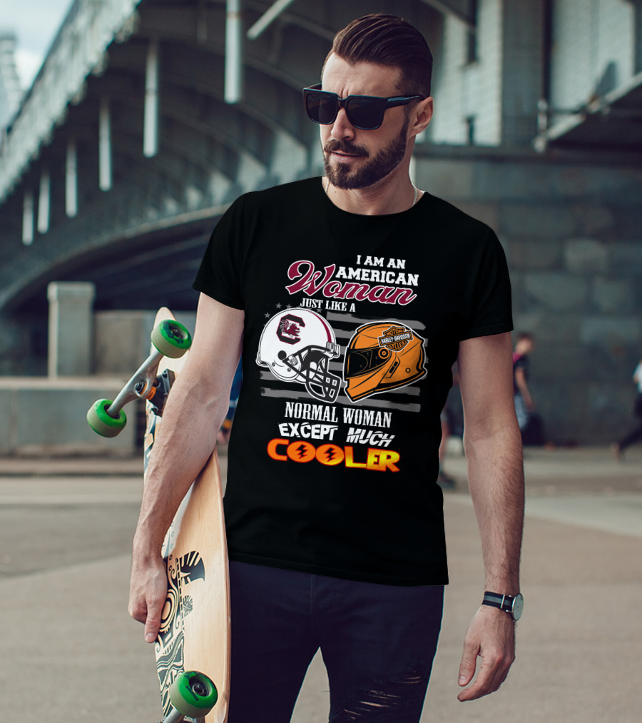 American Woman Gamecocks Harley Davidson Cooler T-Shirt