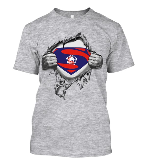 LOSC Lille OSC Superman Crest Logo Heroic T-Shirt