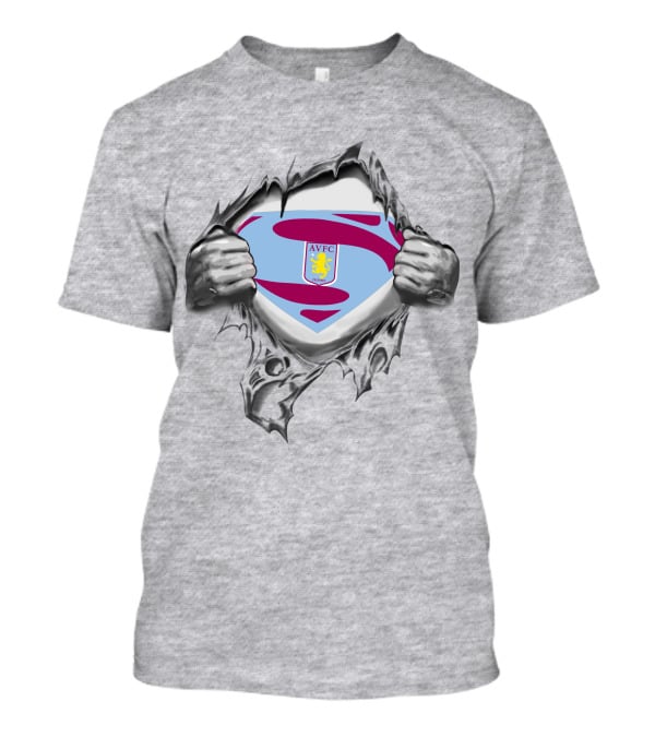 Aston Villa FC Superman Shield With Crest T-Shirt