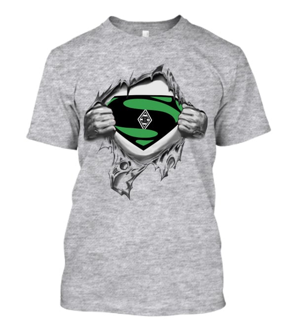 Borussia Mönchengladbach Superman Logo DFL Emerald Shield T-Shirt
