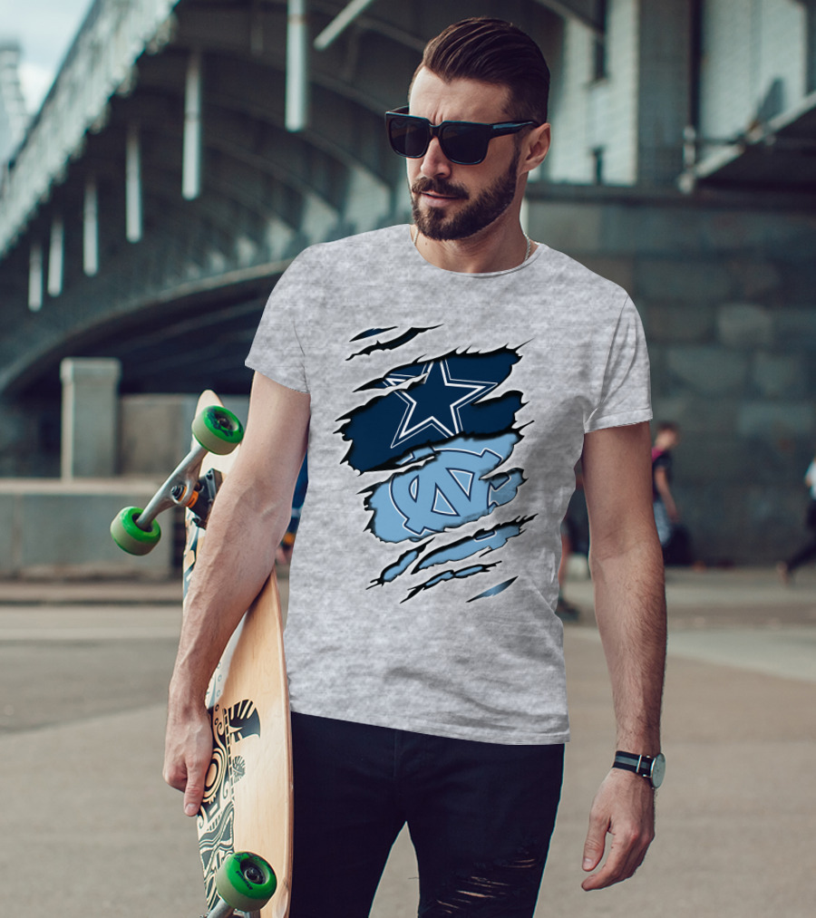 Cowboys Star Tarheels Claw Rip Fusion T-Shirt