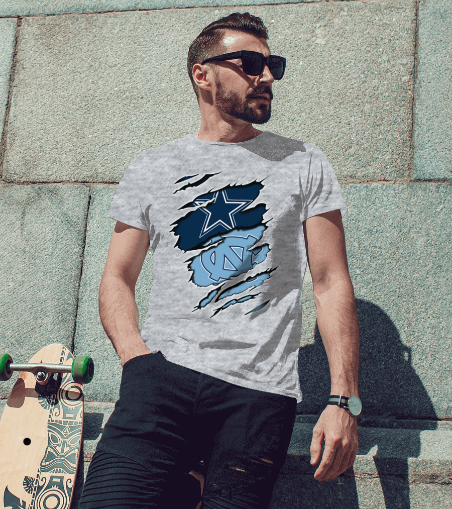 Cowboys Star Tarheels Claw Rip Fusion T-Shirt