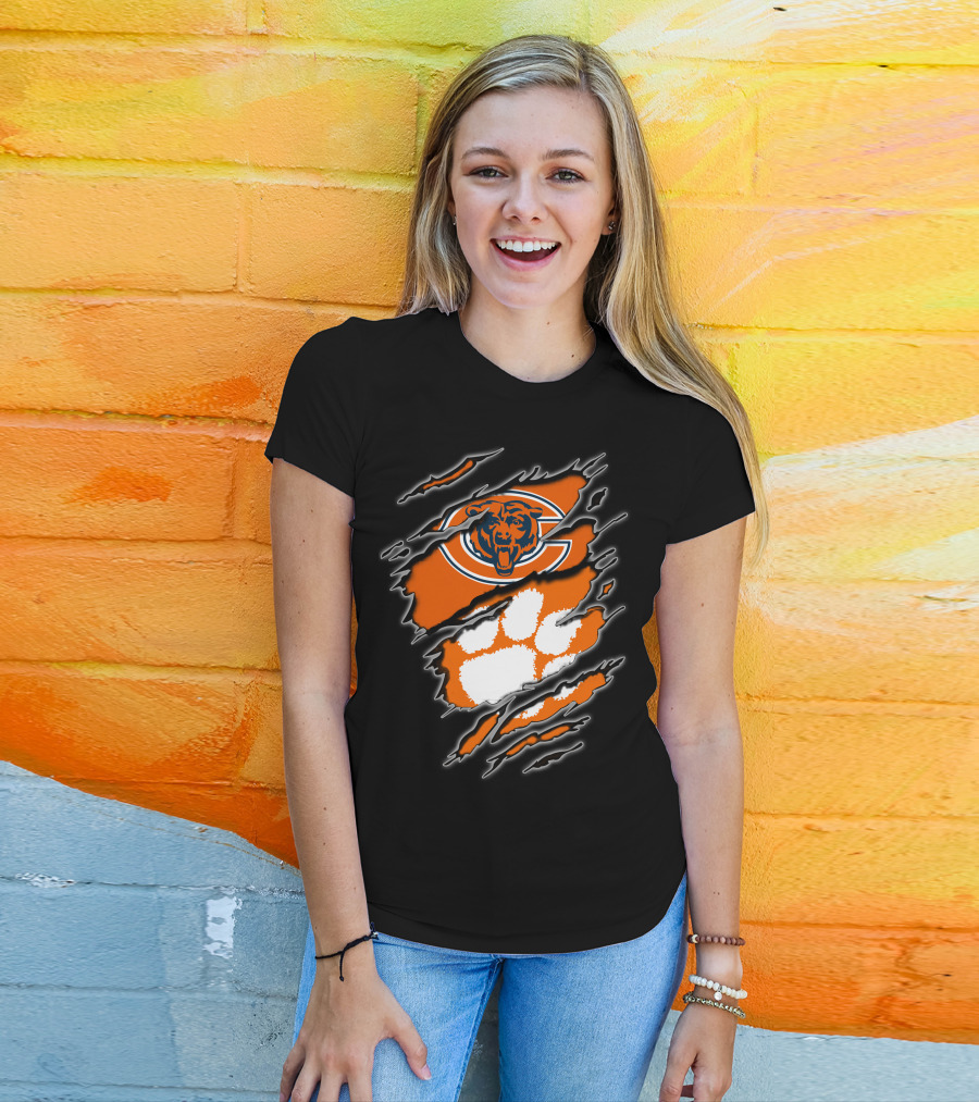 Chicago Bears Clemson Tigers Mashup T-Shirt