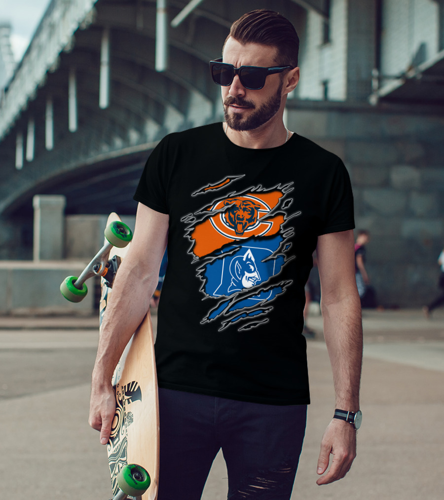 Chicago Bears Duke Blue Devils Fan Merchandise T-Shirt