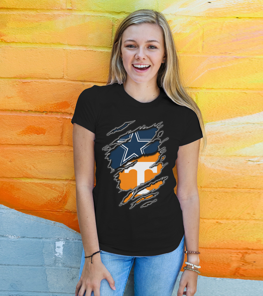 Cowboys Star And Tennessee T Logo Fusion T-Shirt