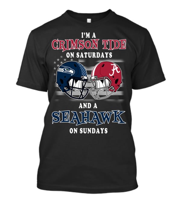 I'm A Crimson Tide On Saturdays And A Seahawk On Sundays T-Shirt