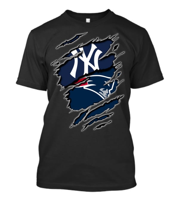 Yankees Patriots Logo Mashup T-Shirt