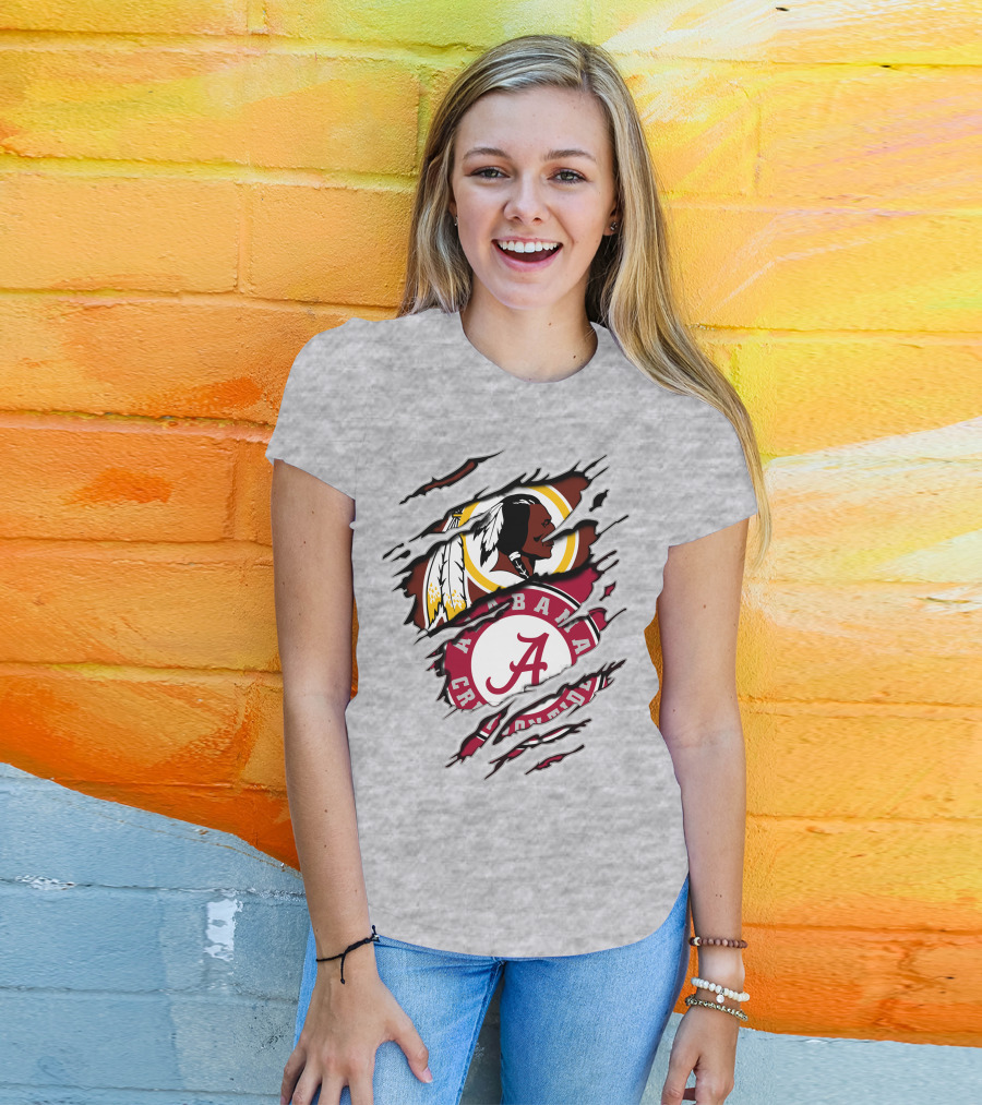 Alabama Crimson Tide And Washington Redskins Fan Statement T-Shirt