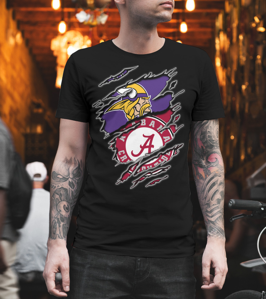 Alabama Crimson Tide Vikings Crossover T-Shirt