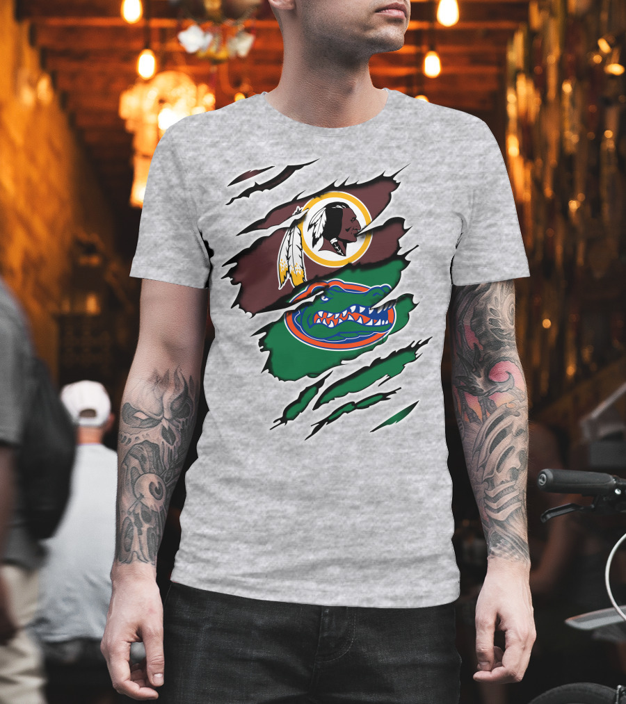 Washington Football Team Florida Gators Logo Mashup T-Shirt