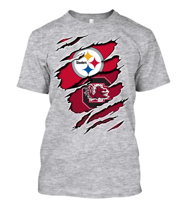 Steelers Gamecocks Ripped T-Shirt