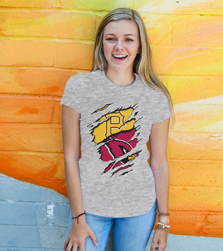 Cardinals And Pirates Logo Mashup T-Shirt