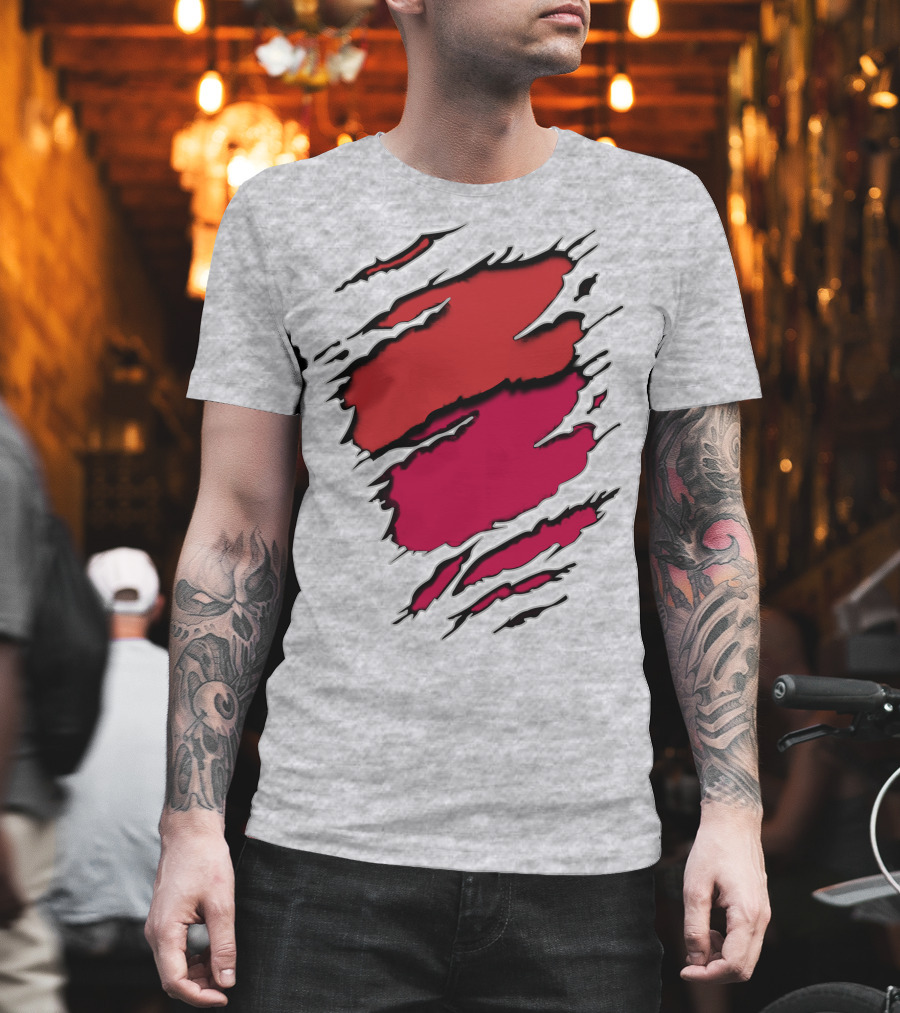 Cardinals Louis Cardinals Red Claw Marks T-Shirt