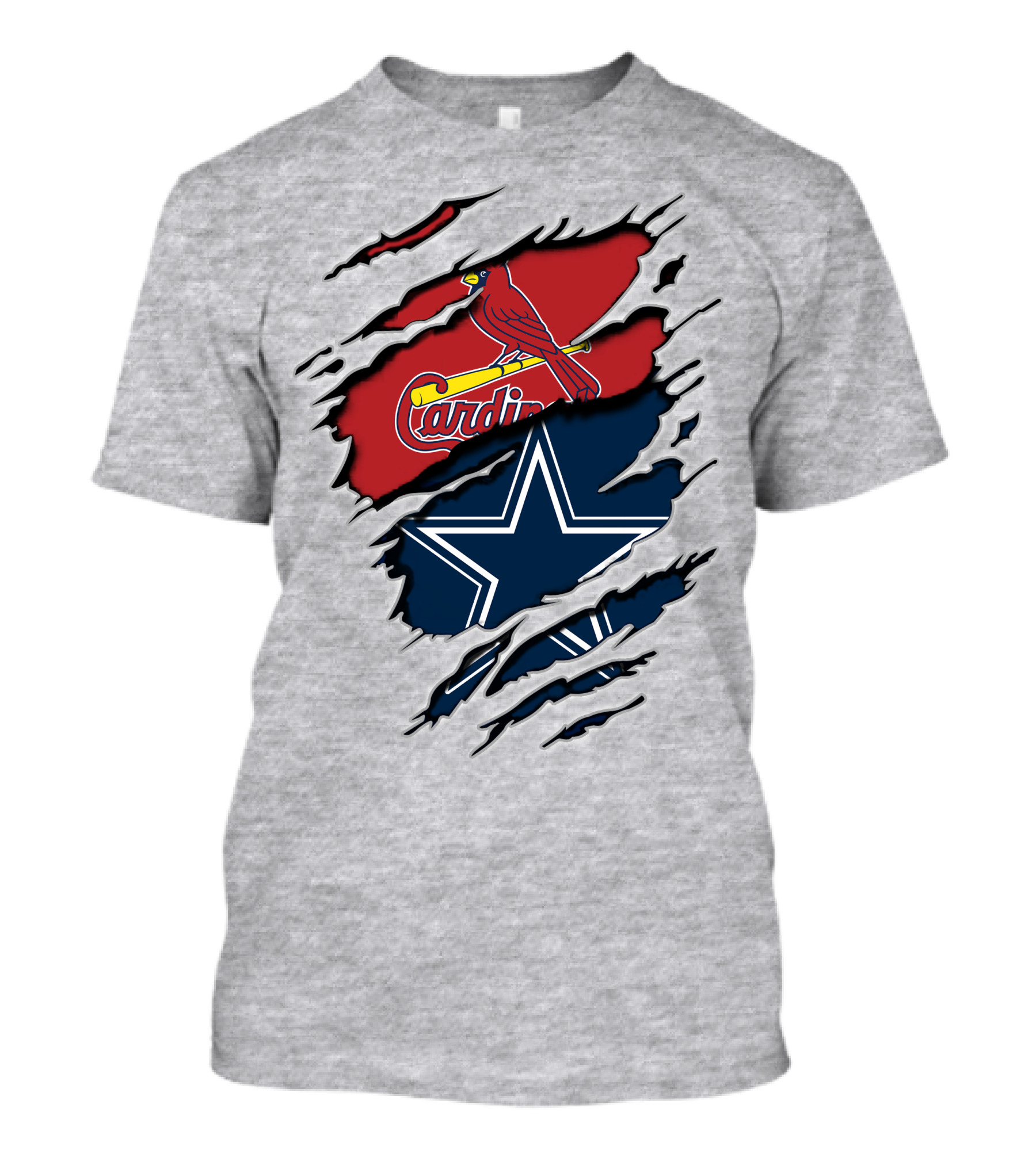 Cardinals Cowboys Logo Mashup T-Shirt