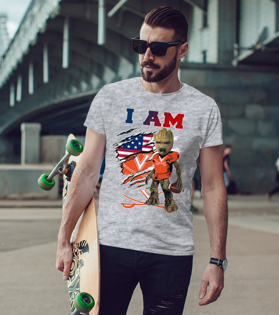 I Am American Football Cavaliers Virginia Groot T-Shirt