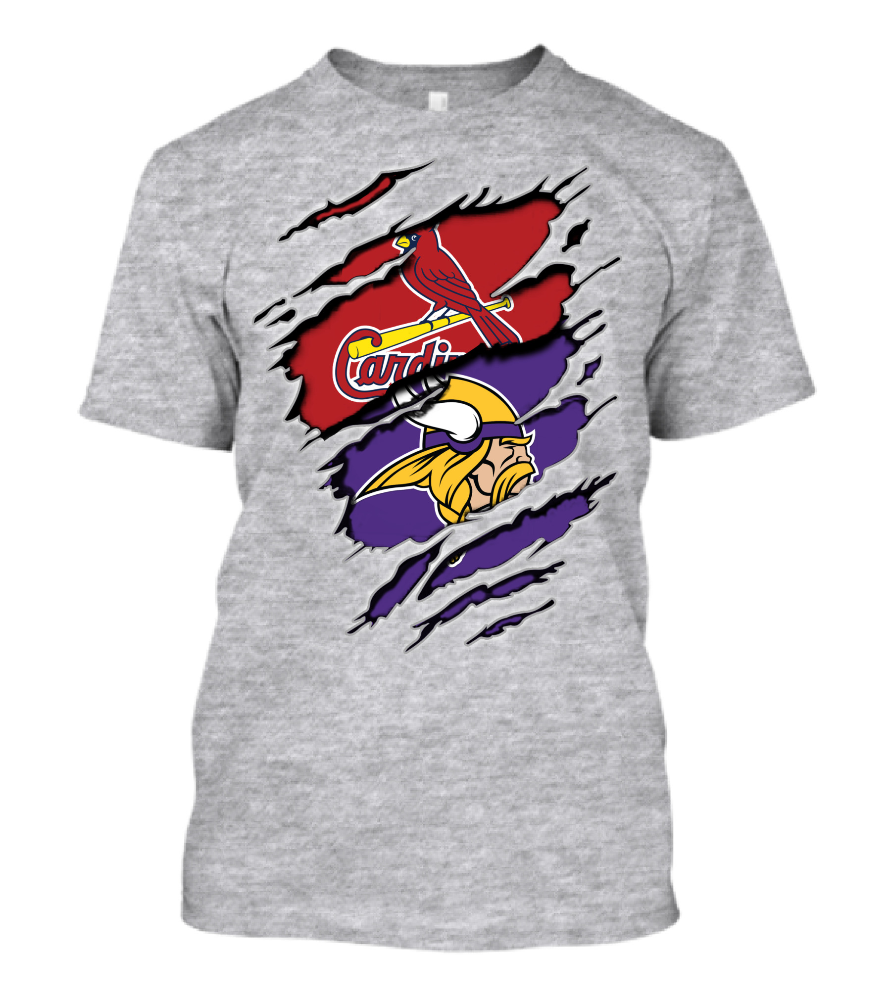 Minnesota Vikings And St. Louis Cardinals Crossover T-Shirt
