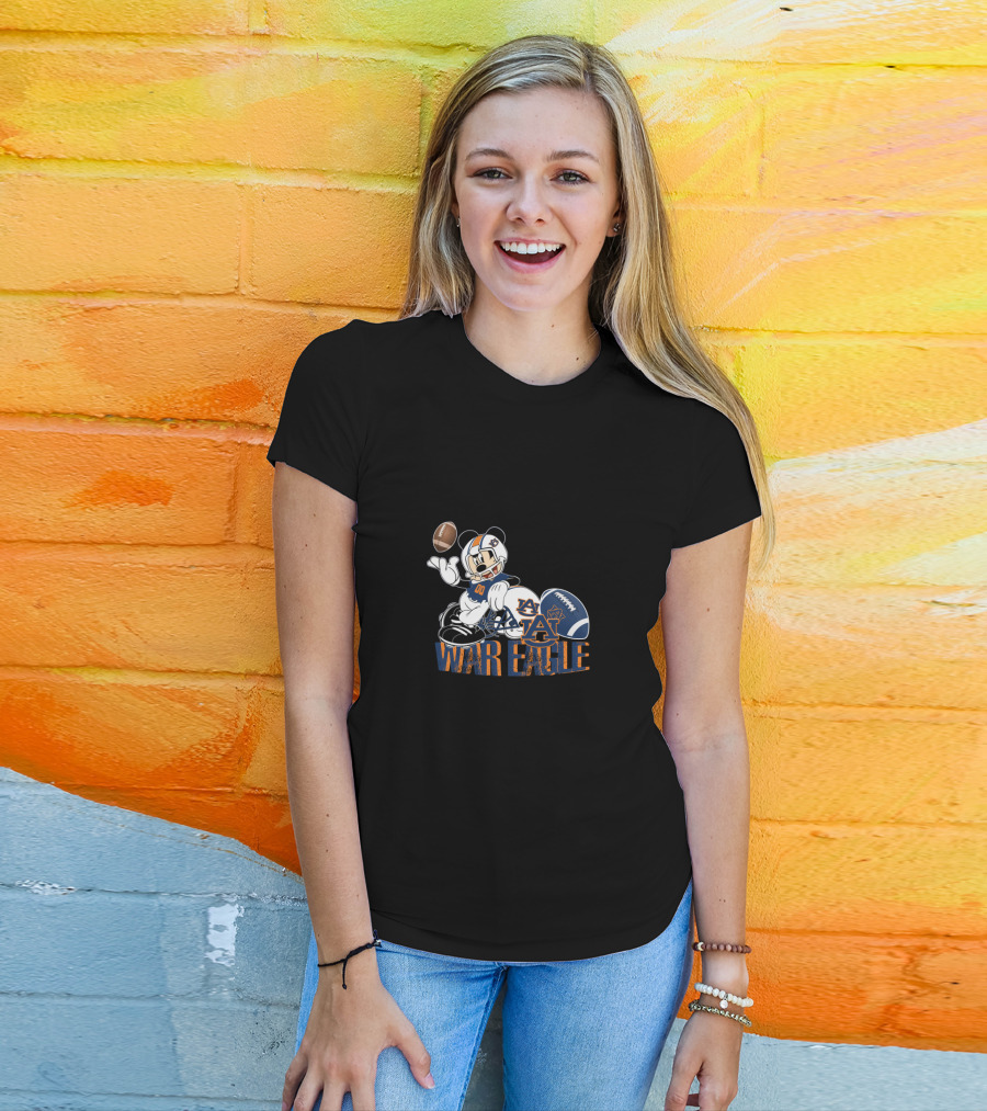 Auburn War Eagle Mickey Football Auburn Tigers T-Shirt