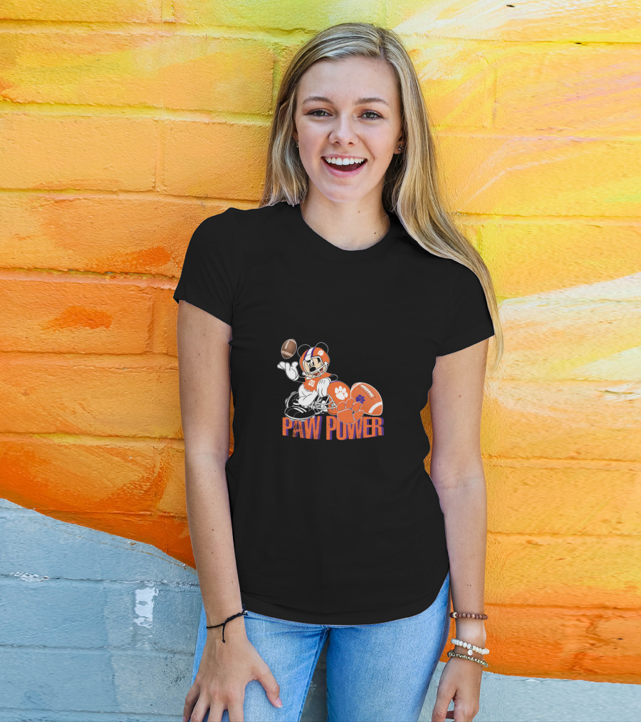Paw Power Chtnca8005 Football Mouse Character Orange Helmet T-Shirt