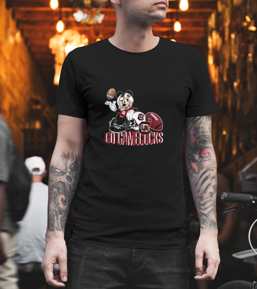 Go Gamecocks Football Mickey Team Spirit T-Shirt