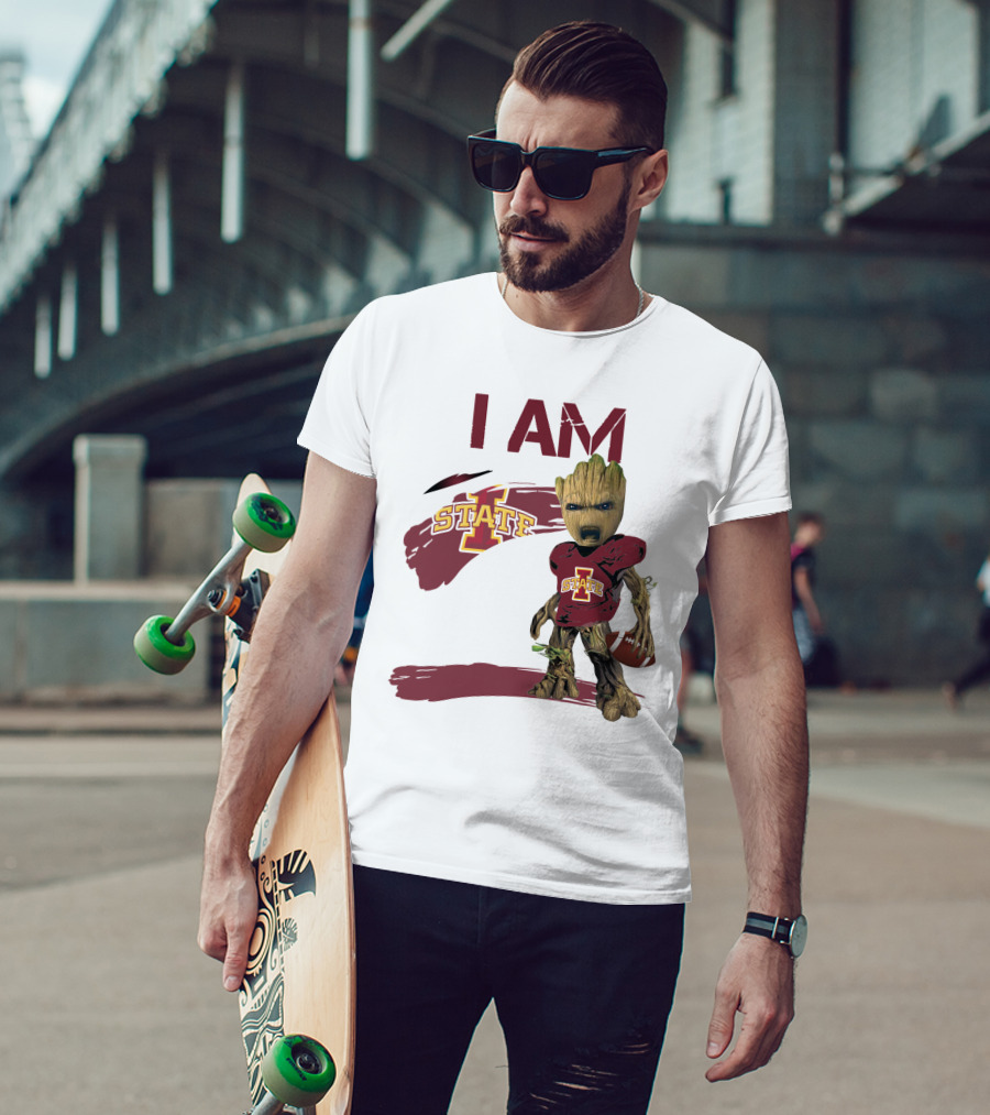 I Am Iowa State Baby Groot Football T-Shirt