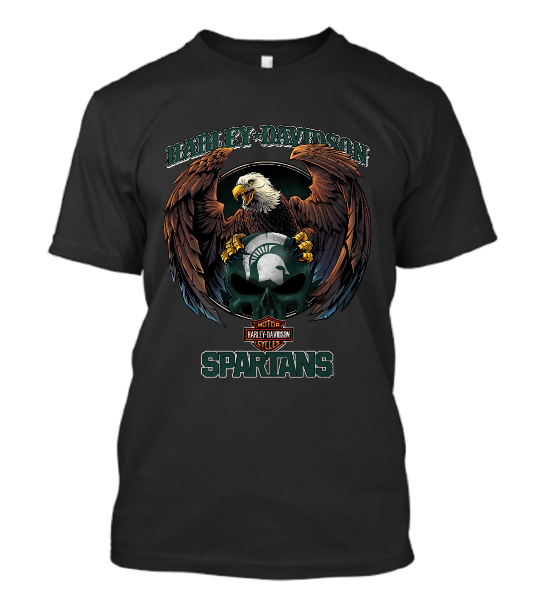 Harley Davidson Spartans Michigan State V6 Ncaa T-Shirt