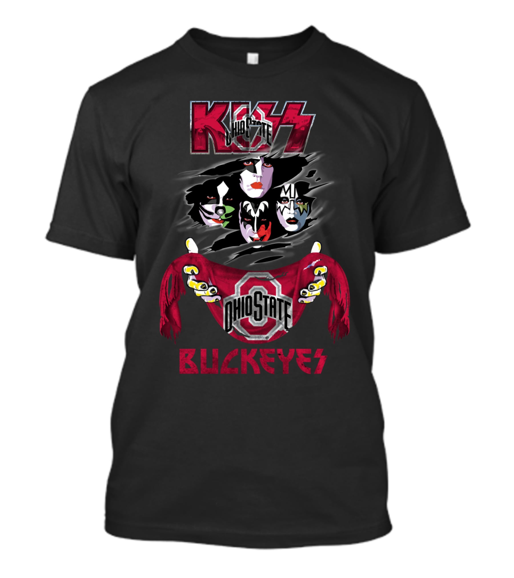KISS Ohio State Buckeyes NCAA Band Collaboration T-Shirt