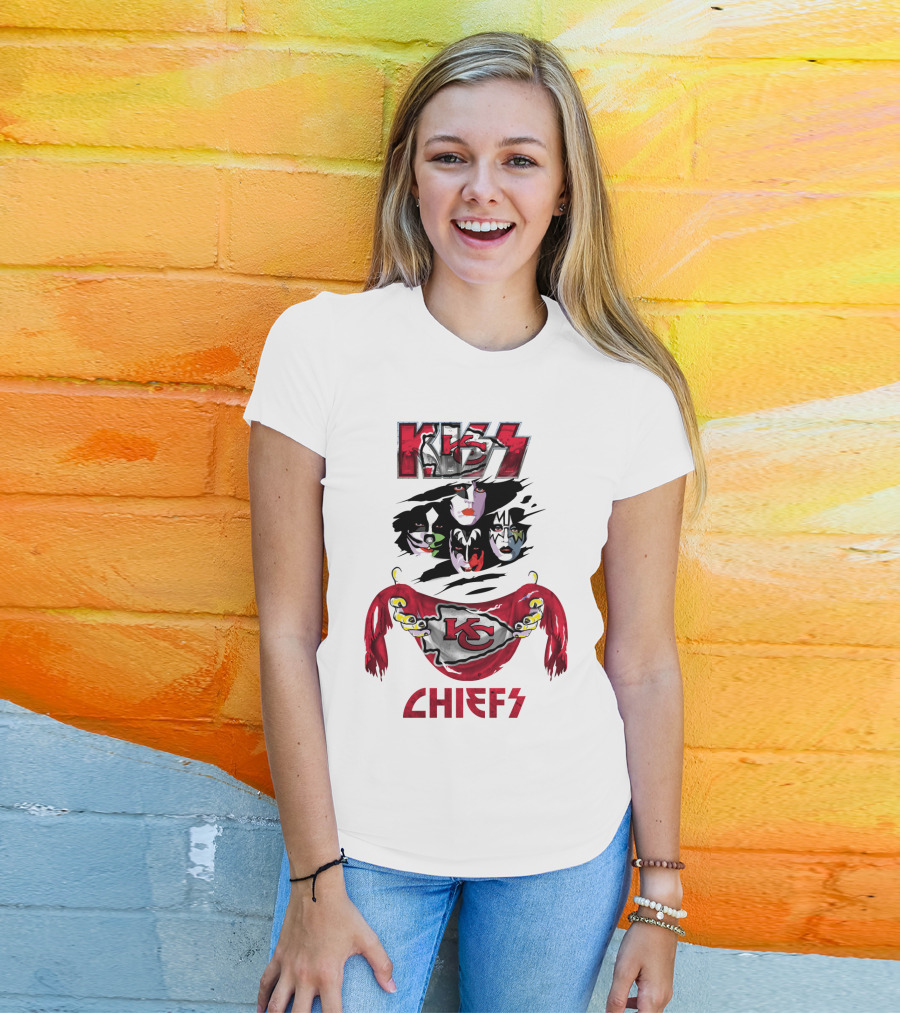 KISS Kansas City Chiefs NFL Band T-Shirt