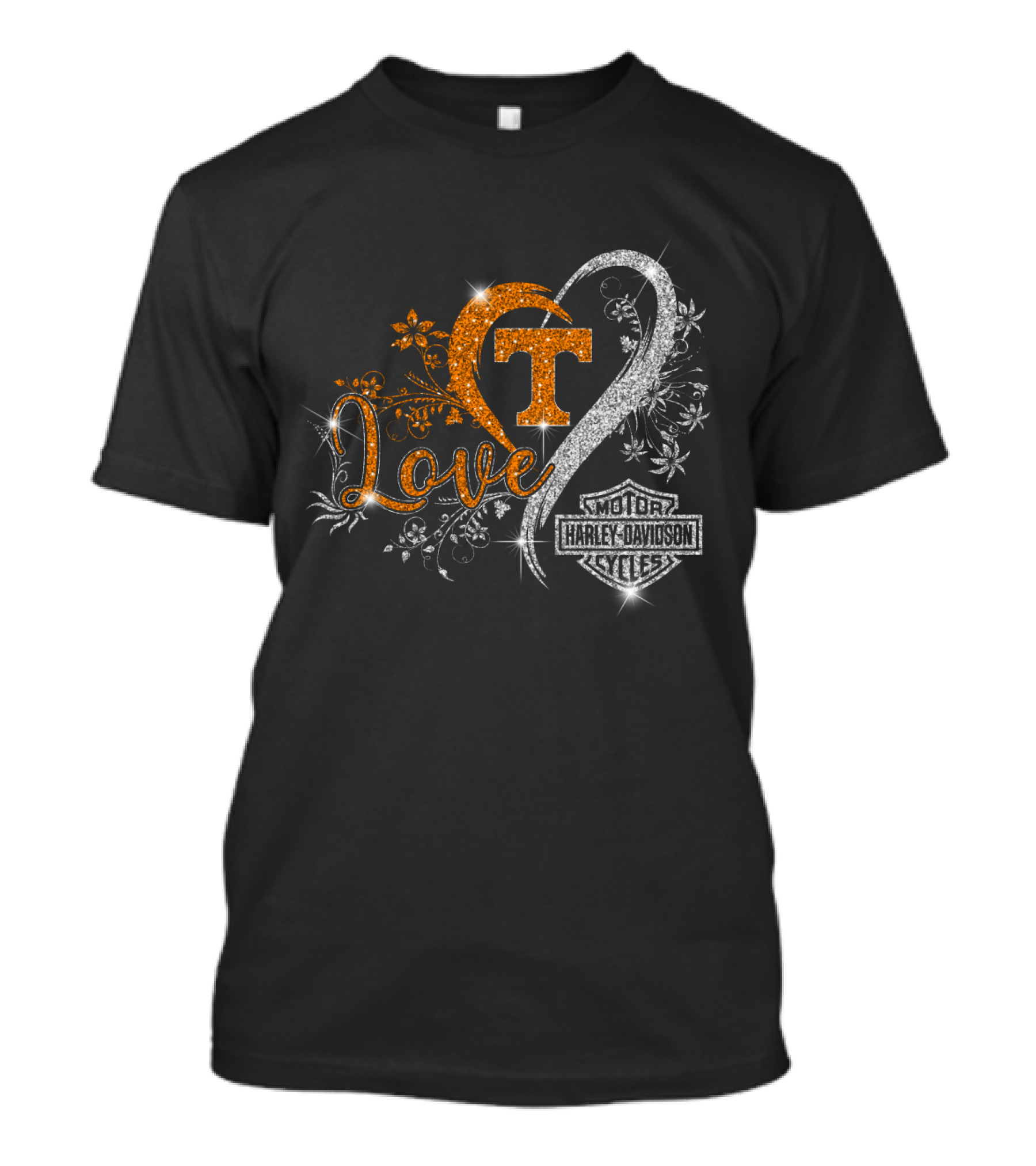 Love Tennessee Volunteers Harley Davidson Motorcycles T-Shirt