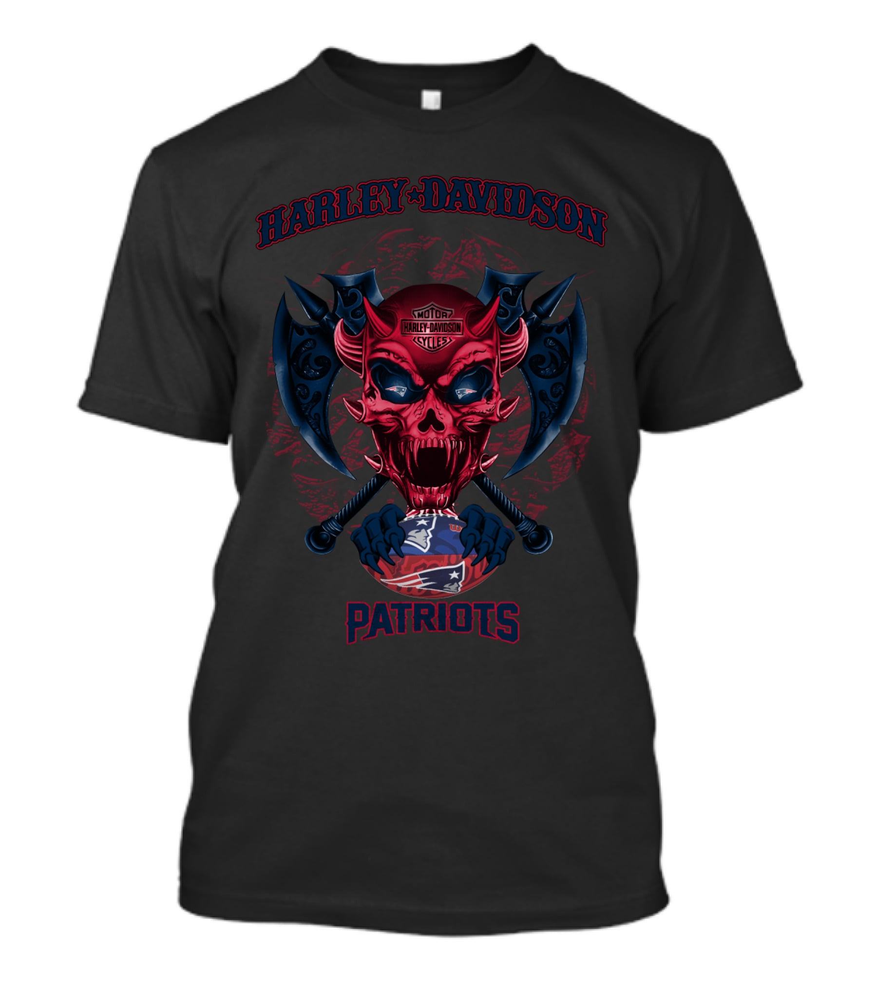 Harley Davidson Motor Cycles Patriots New England Hl0317 T-Shirt