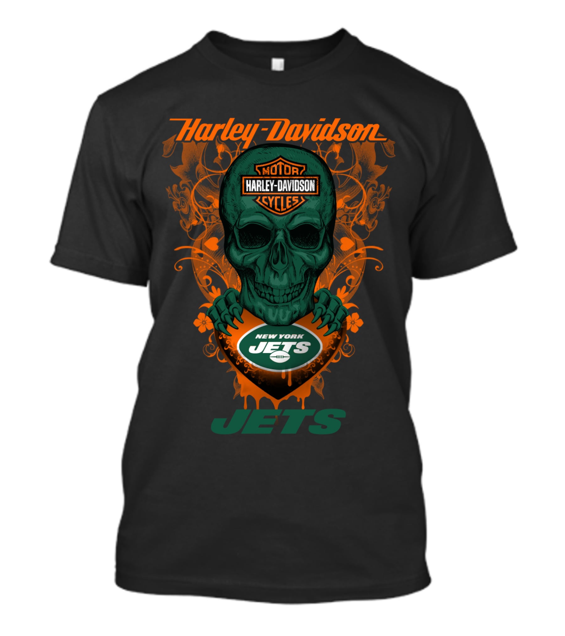 Harley Davidson Motor Cycles New York Jets Jets T-Shirt