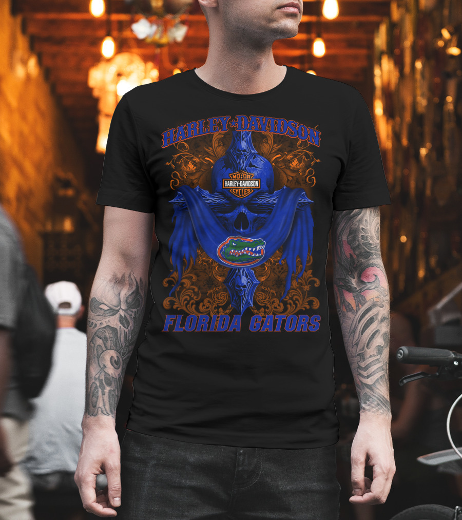 Harley Davidson Motorcycles Florida Gators Ncaa 84 T-Shirt