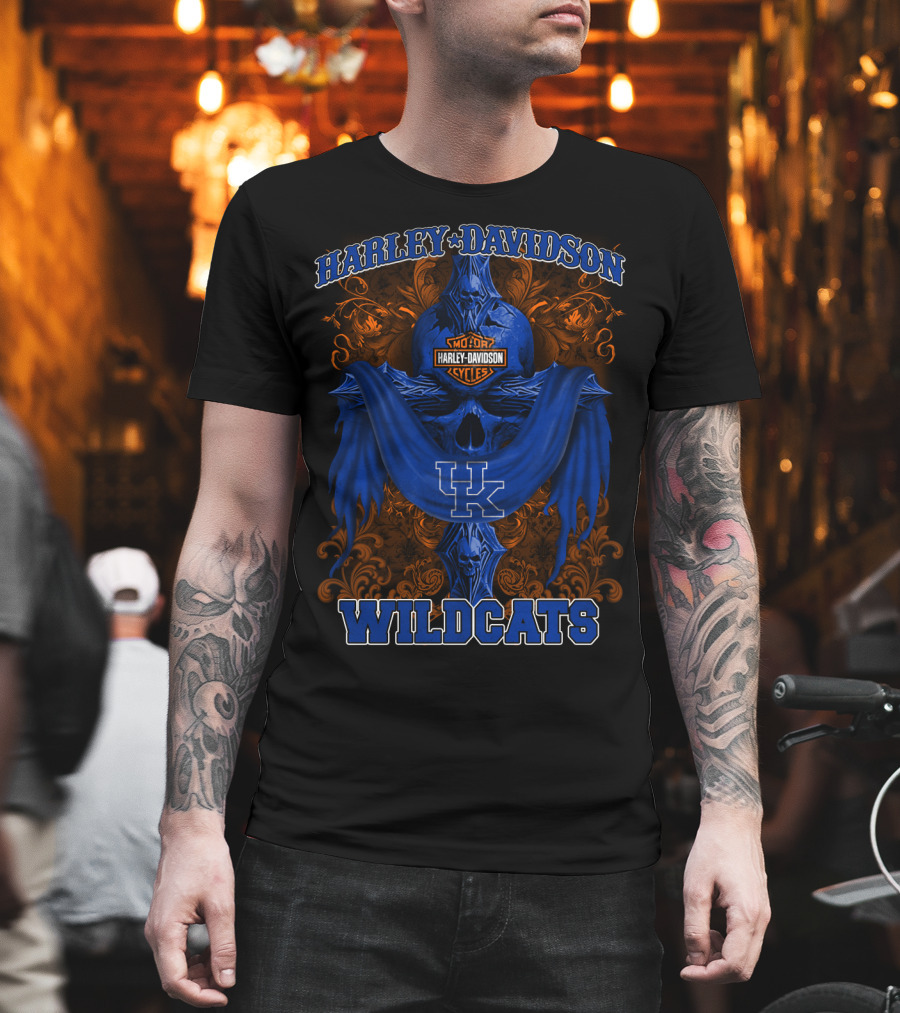 Harley Davidson Kentucky Wildcats Uk Motorcycles T-Shirt