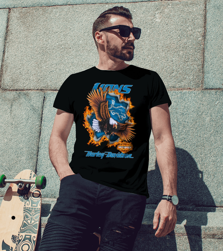 Lions Harley Davidson Nfl 84 Detroit Lions T-Shirt