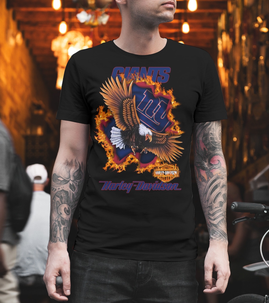 Giants Harley Davidson New York Giants Nfl 84 T-Shirt
