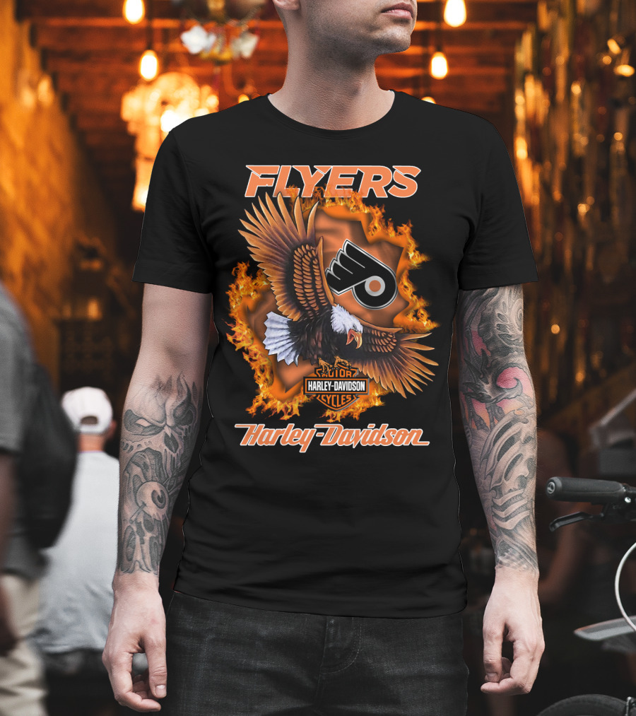 Flyers Harley Davidson Philadelphia Flyers Nhl 1204 T-Shirt