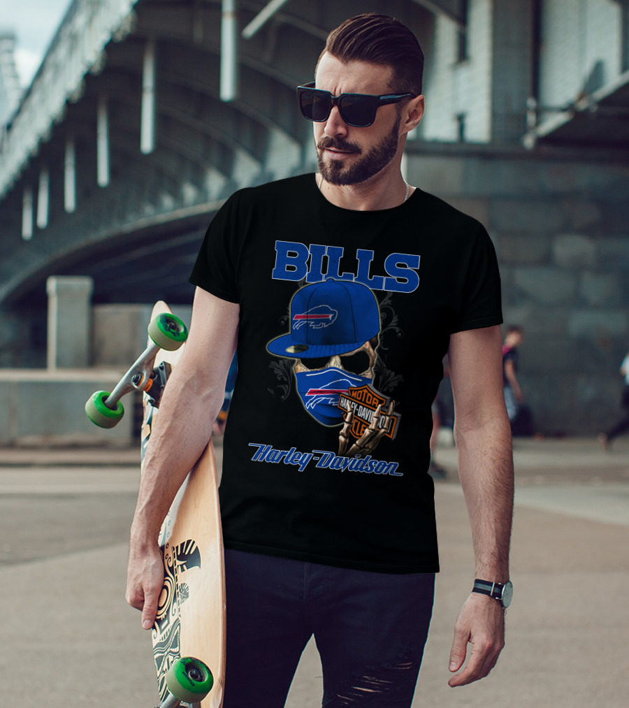 Bills Harley Davidson Nfl Buffalo Bills Harley Davidson Motorcycles T-Shirt