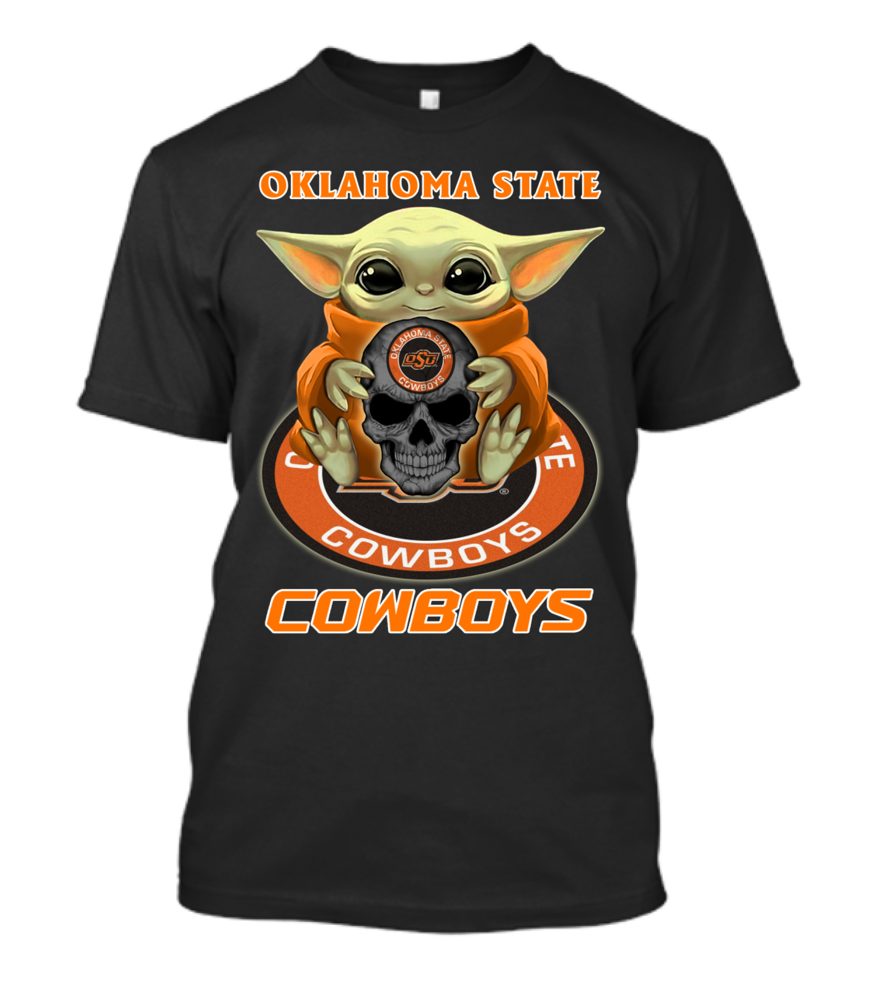 Oklahoma State Cowboys Baby Alien Holding Osu Skull T-Shirt