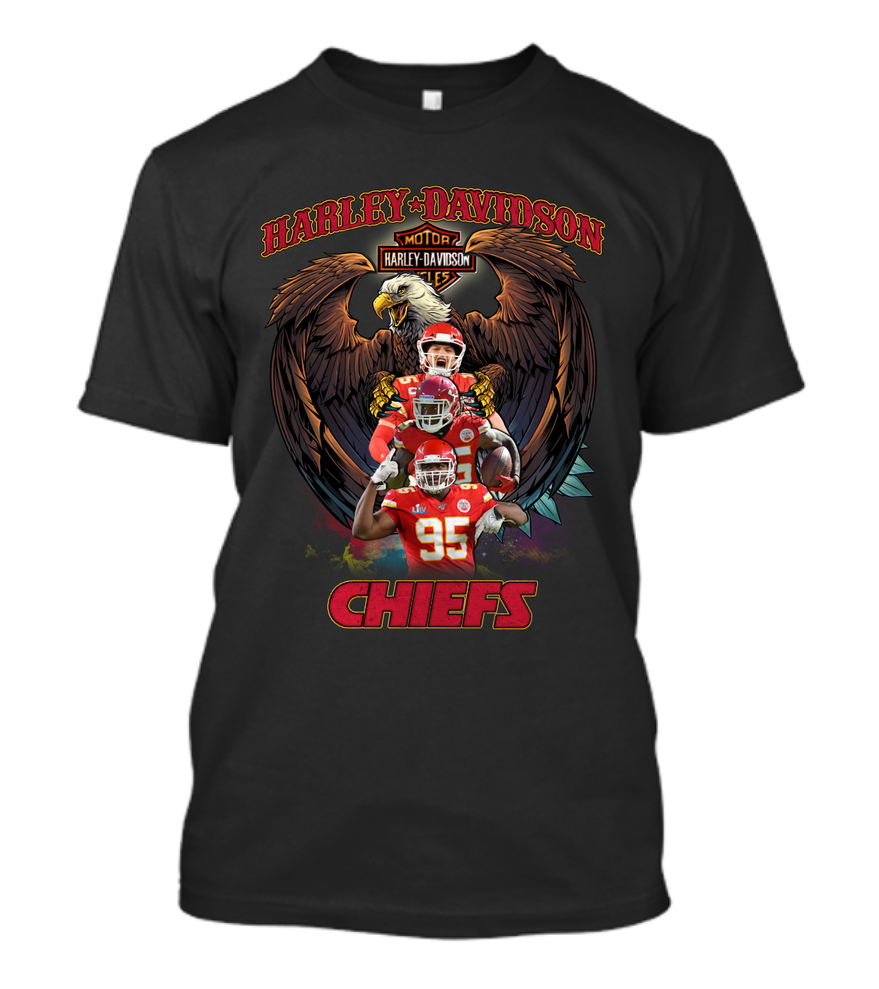 Harley Davidson Motor Eagle Kansas City Chiefs T-Shirt