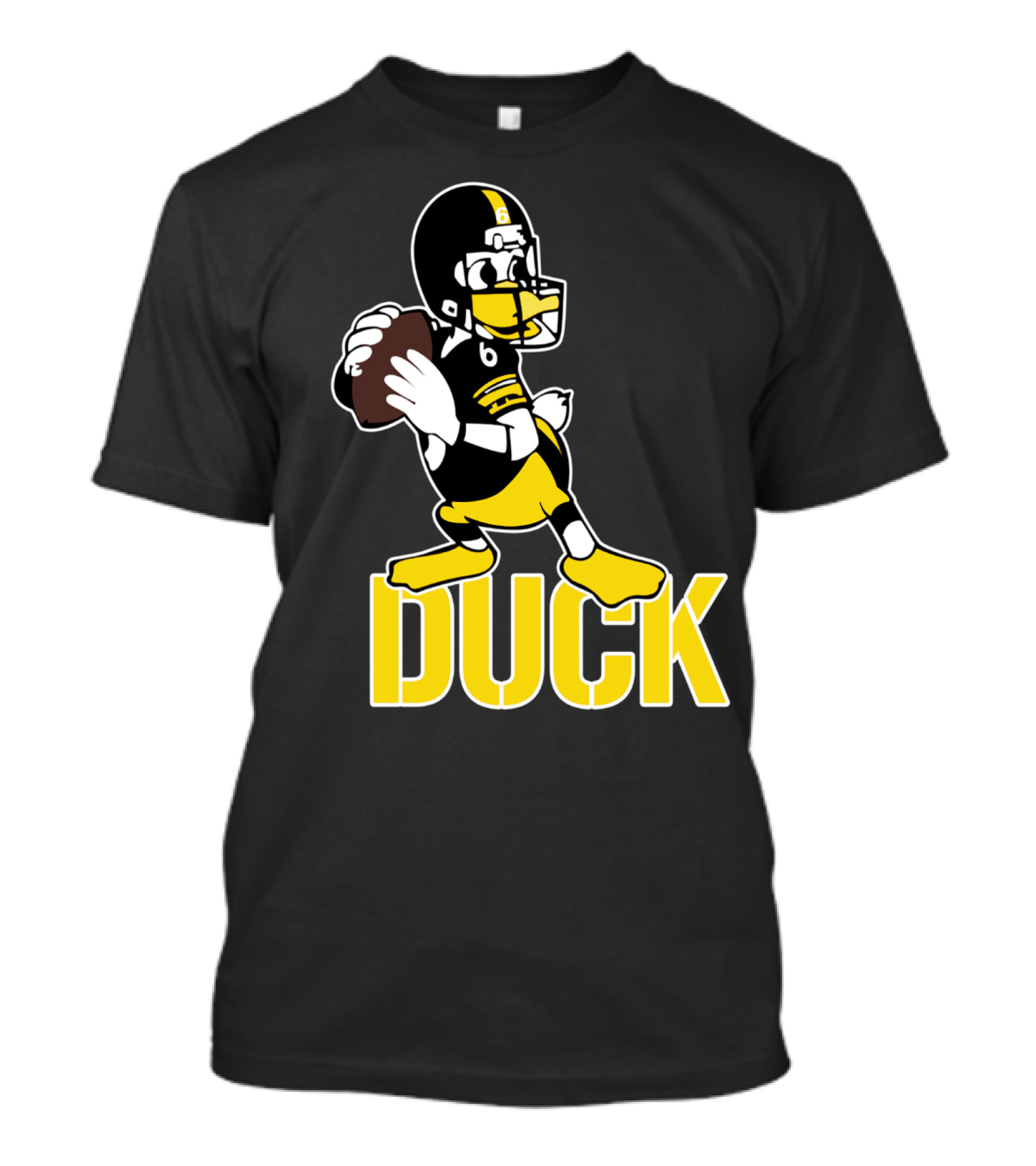 Pittsburgh Football Duck Hodges Quarterback Cartoon T-Shirt