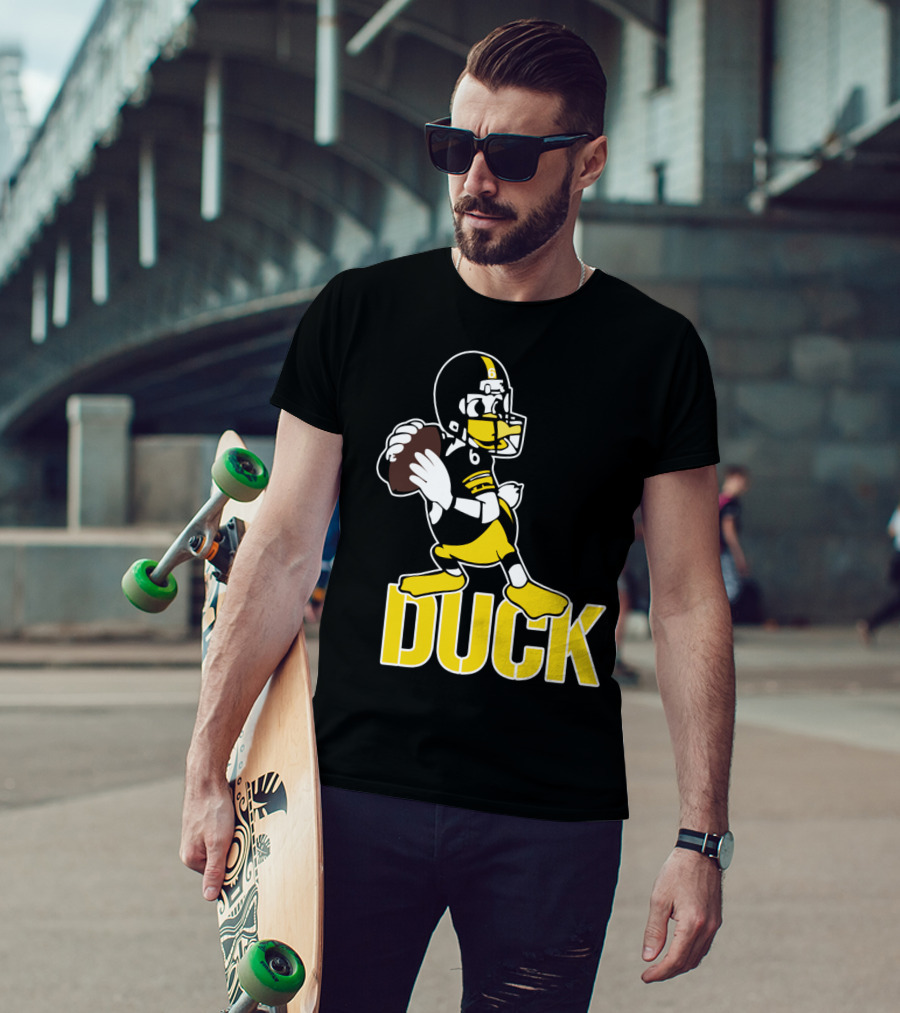 Pittsburgh Football Duck Hodges Quarterback Cartoon T-Shirt