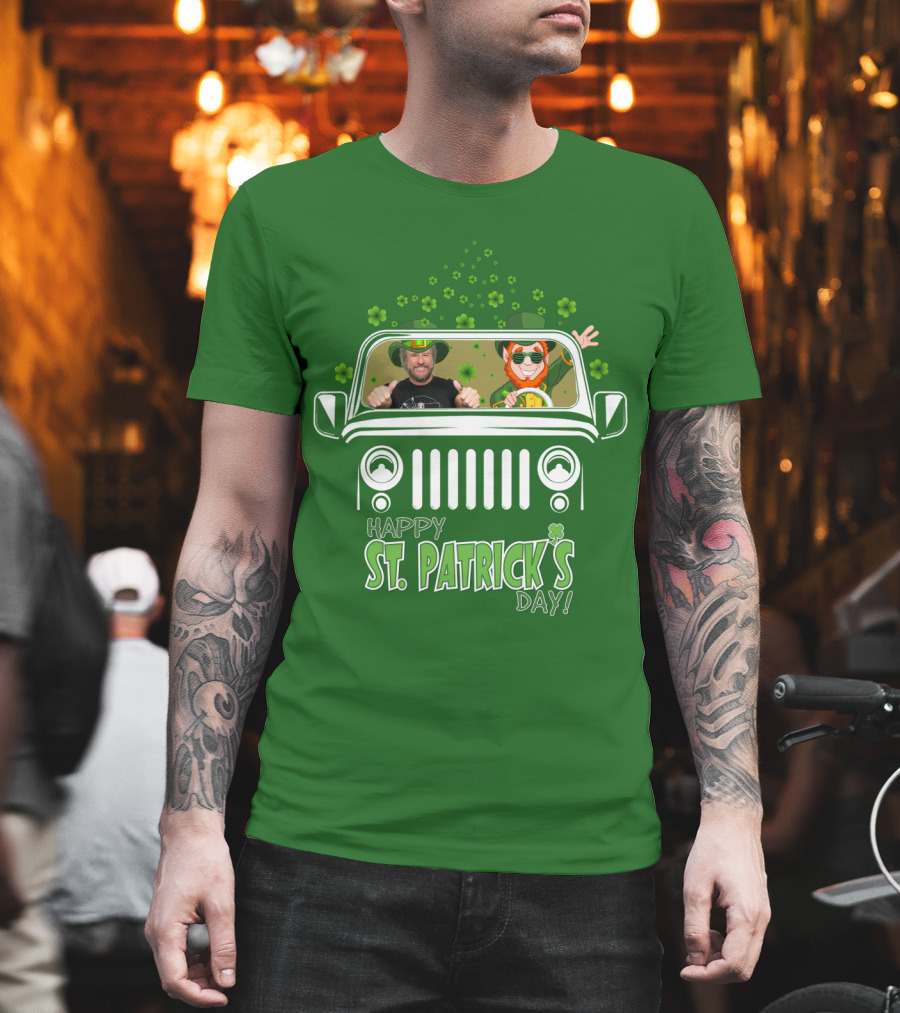 Happy St. Patrick's Day Jeep Ride With Sammy Hagar And Leprechaun T-Shirt