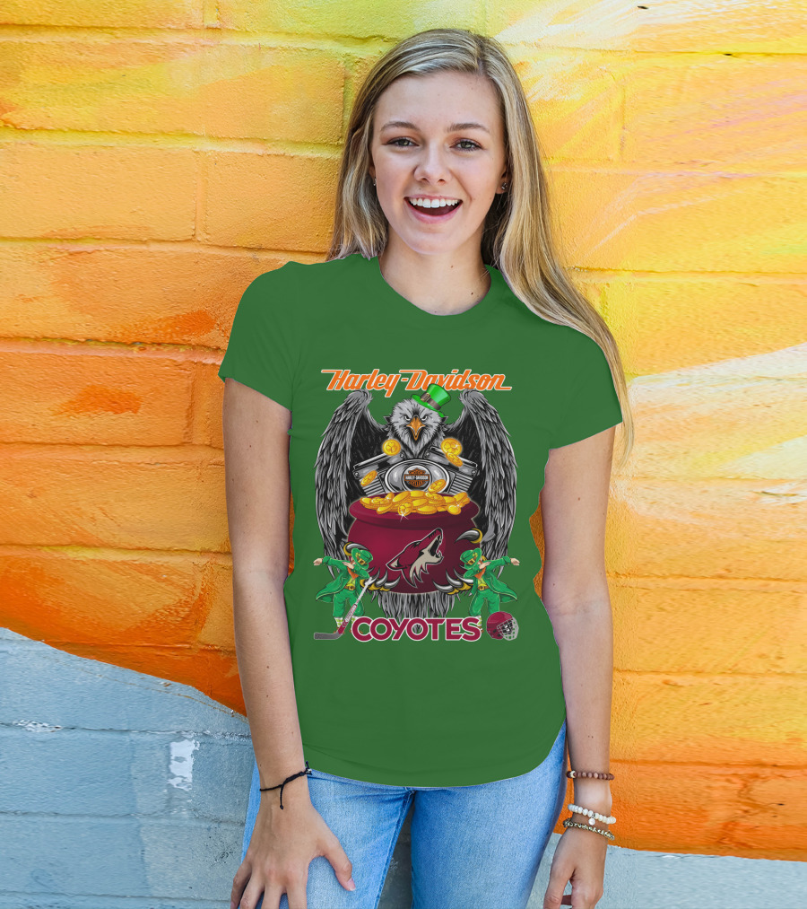 Harley Davidson Coyotes Nhl Arizona St. Patrick's Day T-Shirt