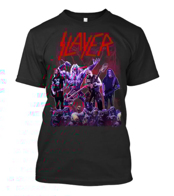Slayer Band Graphic With Guitarists And Undead Creatures T-Shirt