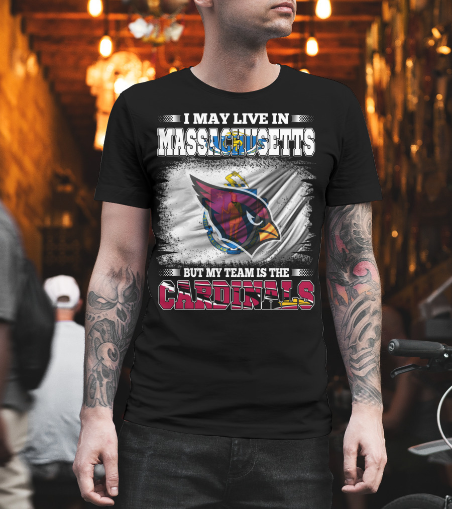 Massachusetts Resident Cardinals Supporter Sports Flag T-Shirt