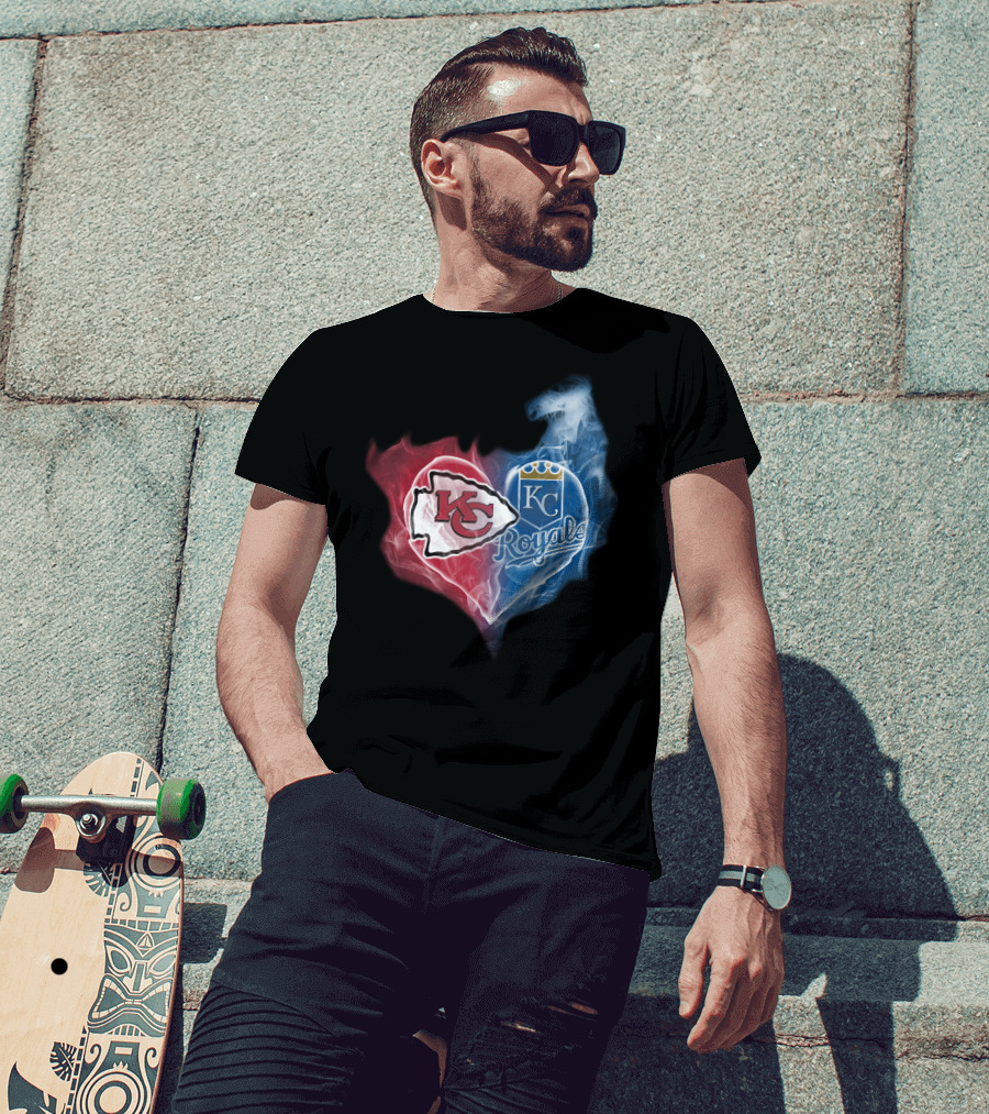 Kansas City Chiefs Royals Heart T-Shirt