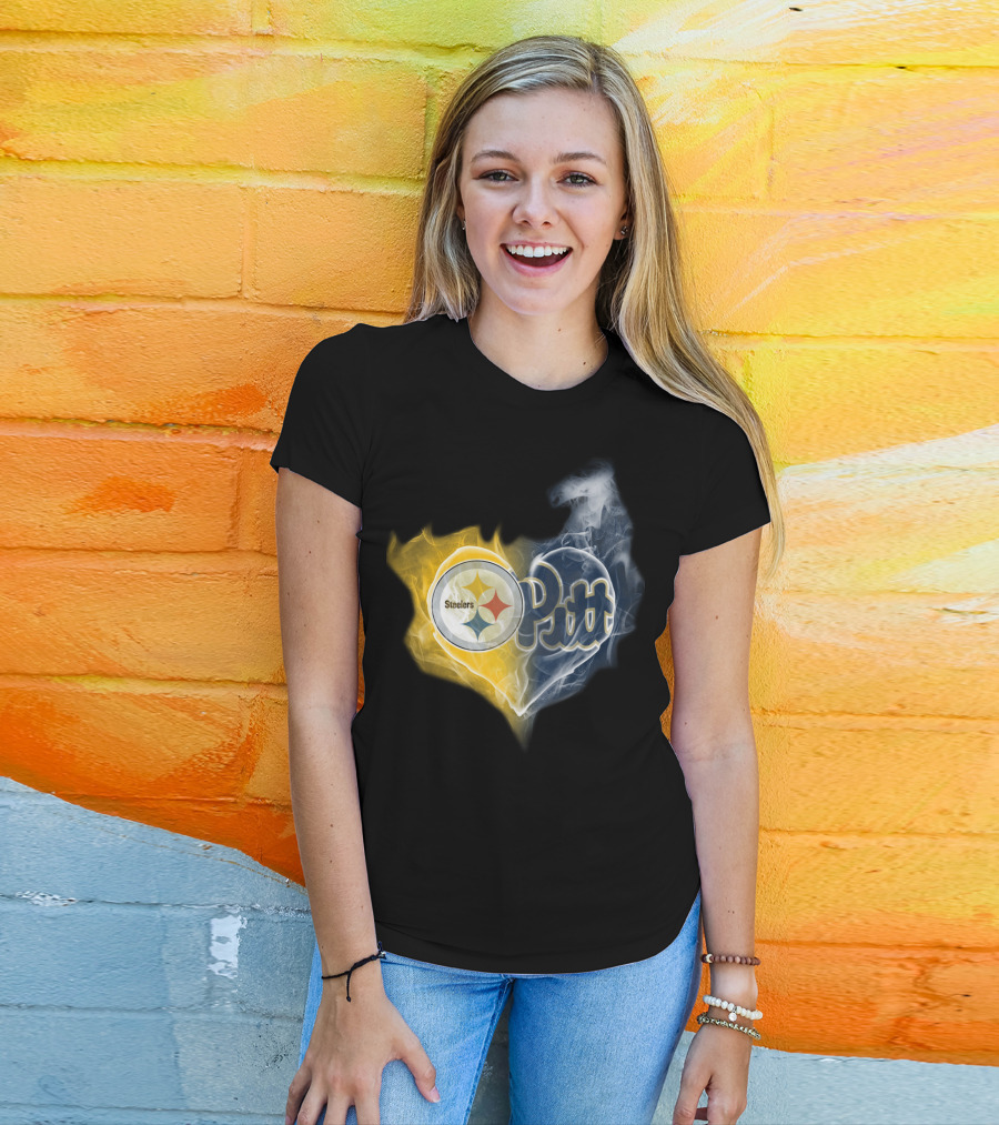 Steelers Pitt Heart Blend T-Shirt