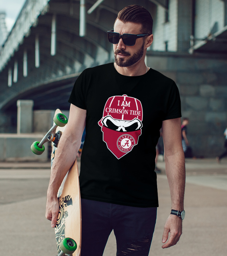 I Am Crimson Tide Alabama Crimson Tide Skull T-Shirt